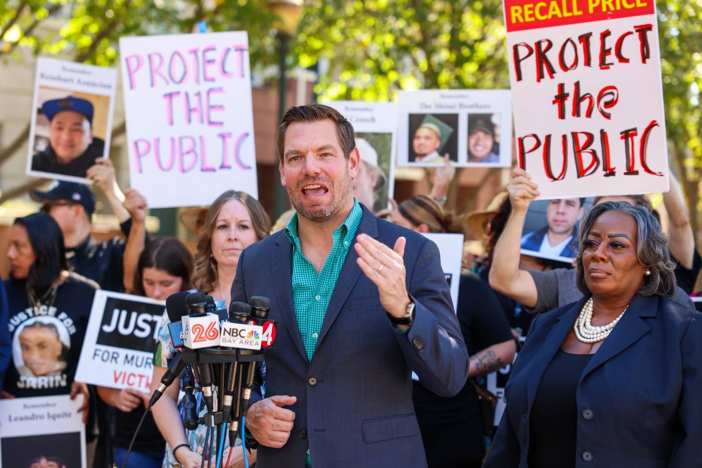 Rep. Eric Swalwell threatens defamation lawsuit against Alameda County DA Pamela Price