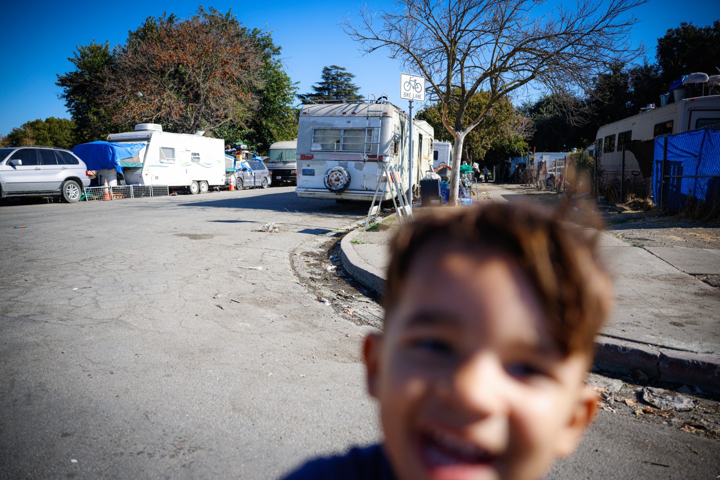 Families with infants and toddlers live in one of San Jose’s most dangerous encampments