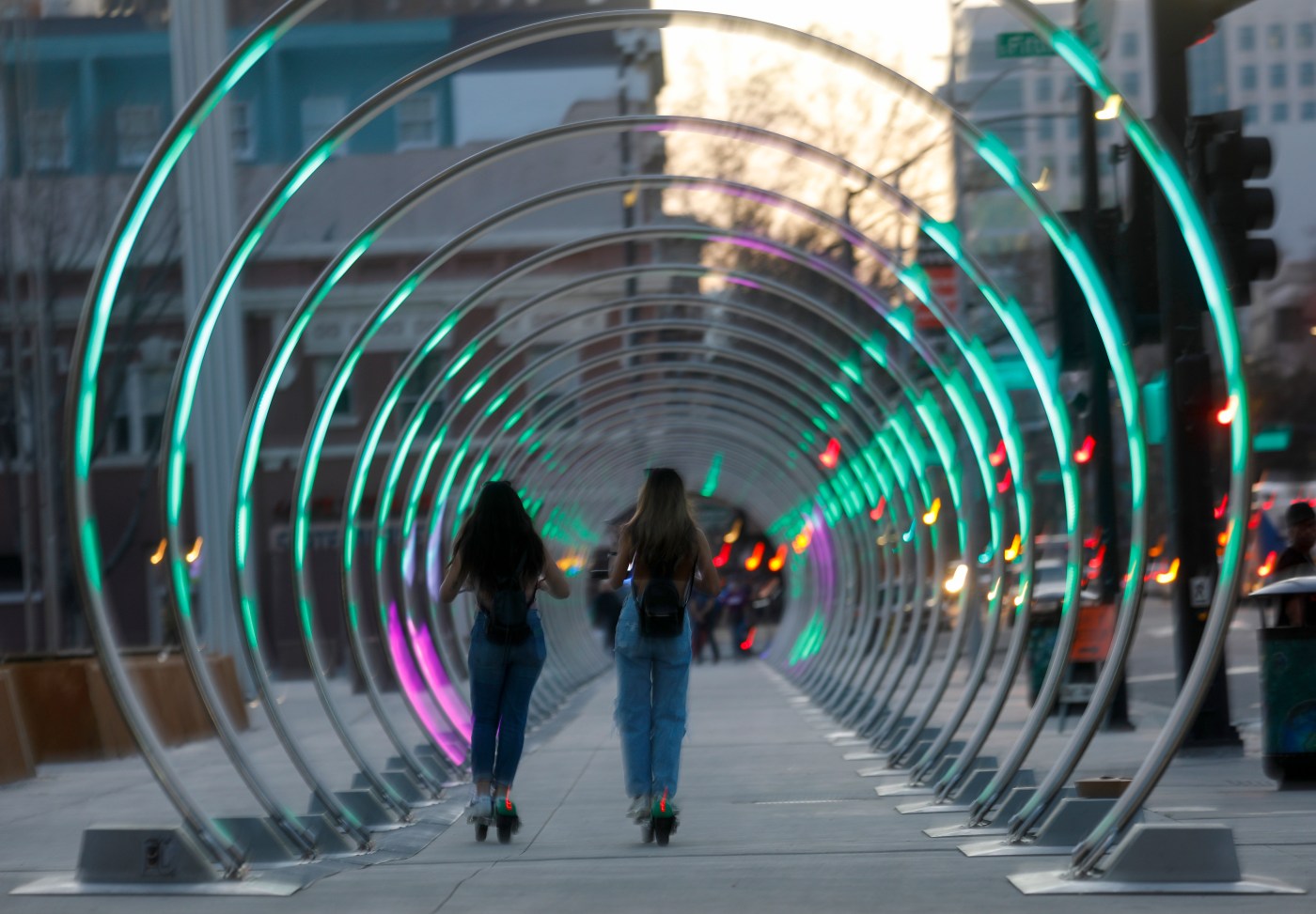 Burning Man light sculpture dazzles downtown San Jose