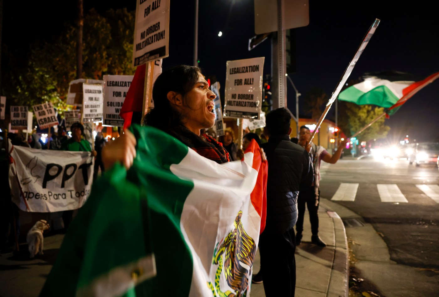 Anti-Trump protesters gather in San Jose, Berkeley