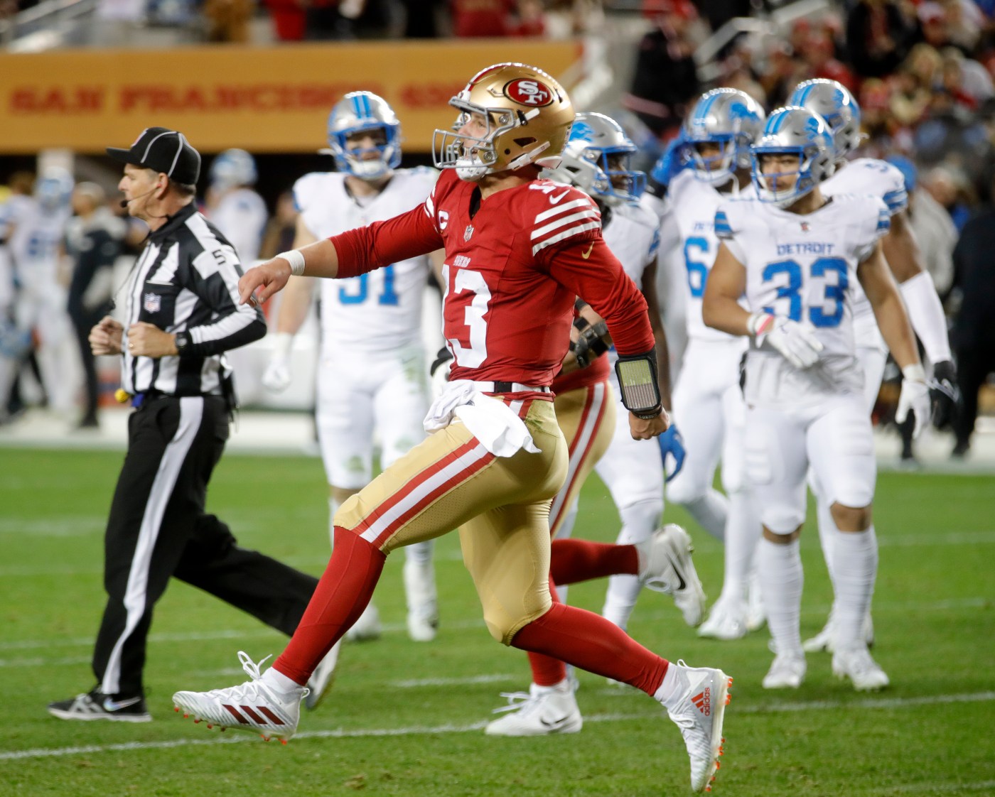 Instant analysis of 49ers’ 40-34 defeat in home finale to playoff-bound Lions