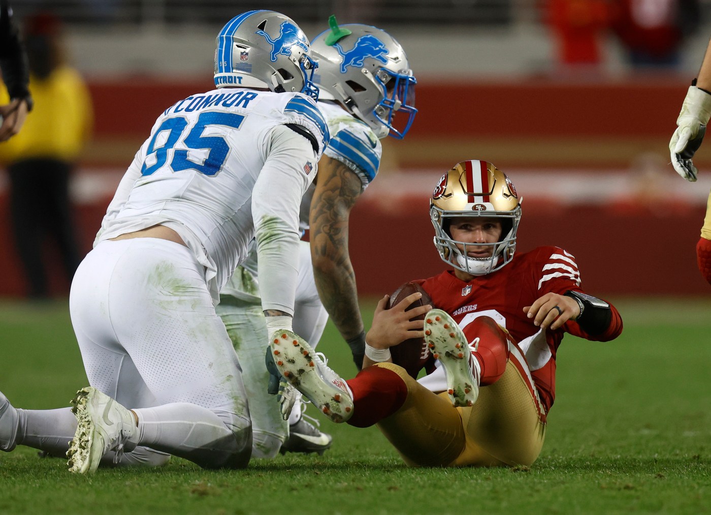 49ers report card: Disaster strikes as Detroit wallops Purdy, last-place Niners