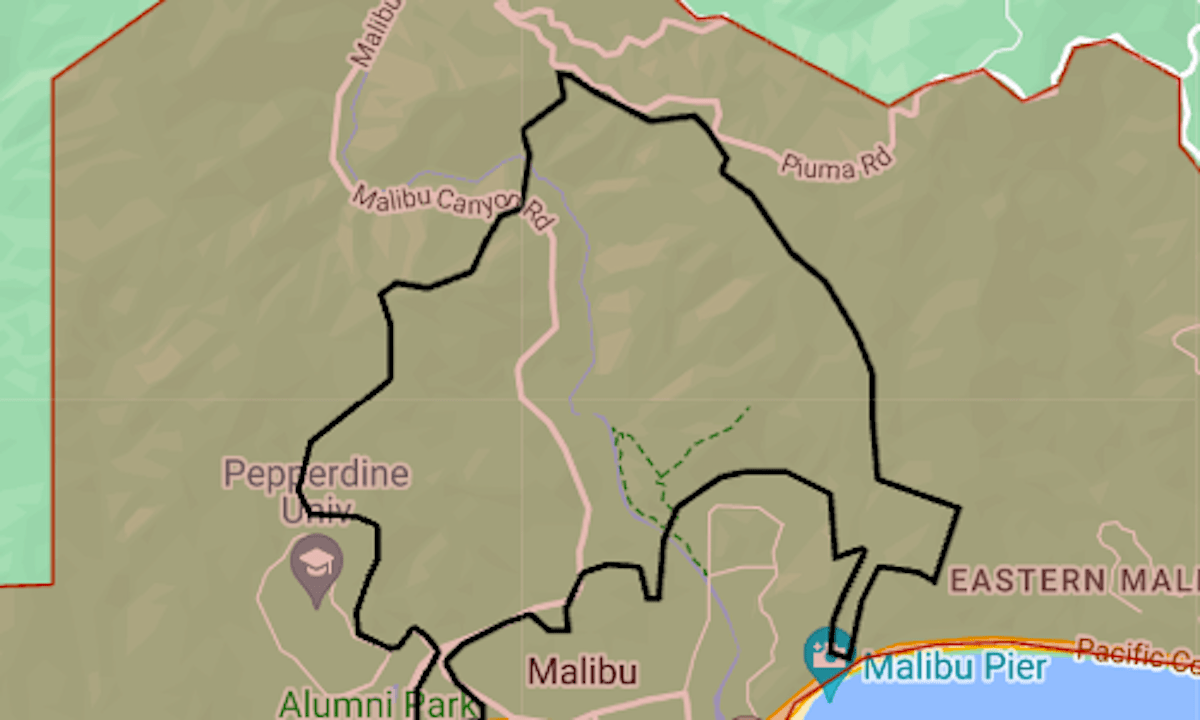 Map: Franklin Fire evacuation in Malibu