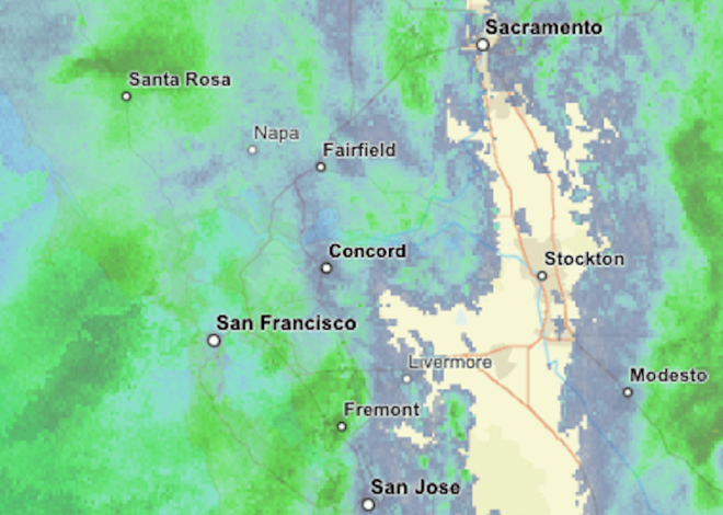 Live map: When will Christmas Eve rain end in Bay Area