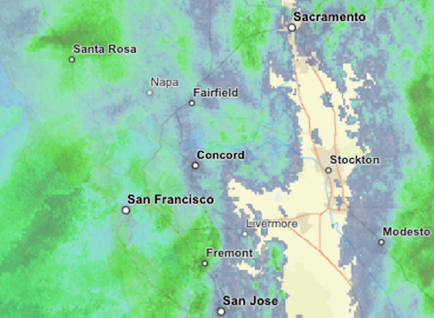 Live map: When will Christmas Eve rain end in Bay Area