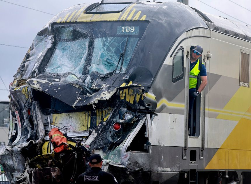 15 hurt in Florida when train hits fire truck on tracks