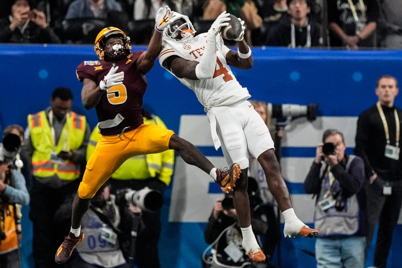 College Football Playoffs: Texas avoids huge upset, beats Arizona State 39-31 in double overtime in Peach Bowl