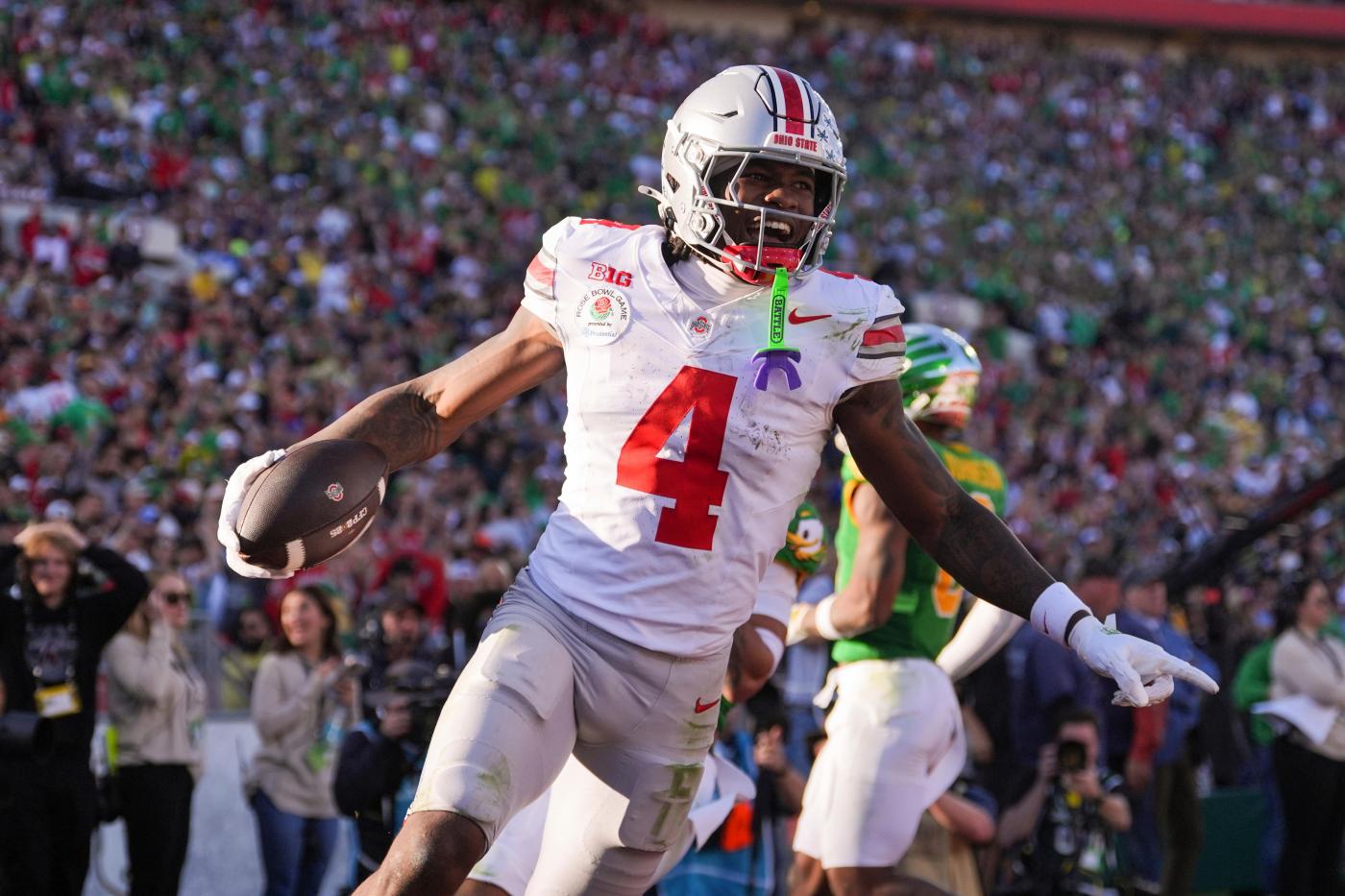 No. 6 Ohio State routs top-ranked Oregon 41-21 in the Rose Bowl, advances to CFP semifinals