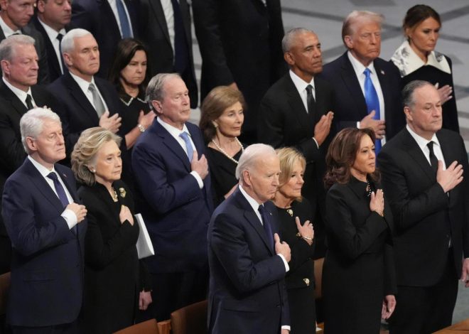 Jimmy Carter’s funeral brings together 5 current and former presidents to honor one of their own