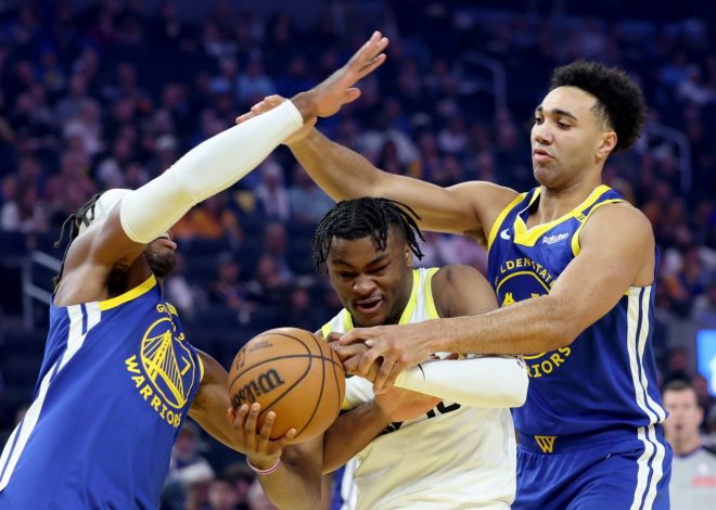 Warriors take care of tanking Jazz behind Podziemski, Schroder