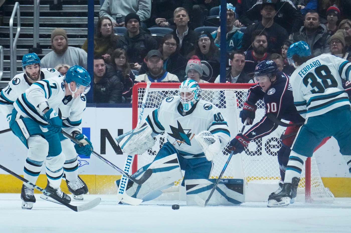 Another slow start dooms Sharks in loss to Columbus Blue Jackets