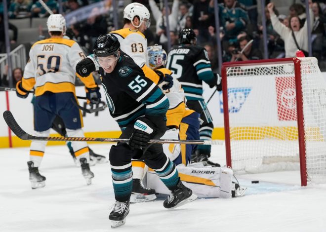 Sharks’ stirring comeback in wild game not enough in loss to Predators