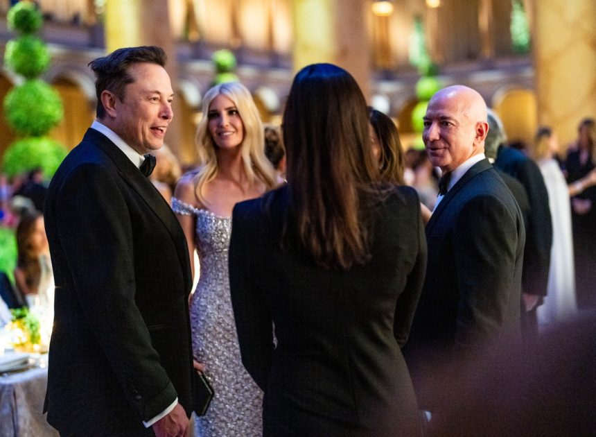 Jeff Bezos, Lauren Sanchez, Elon Musk and Ivanka Trump partied like oligarchs