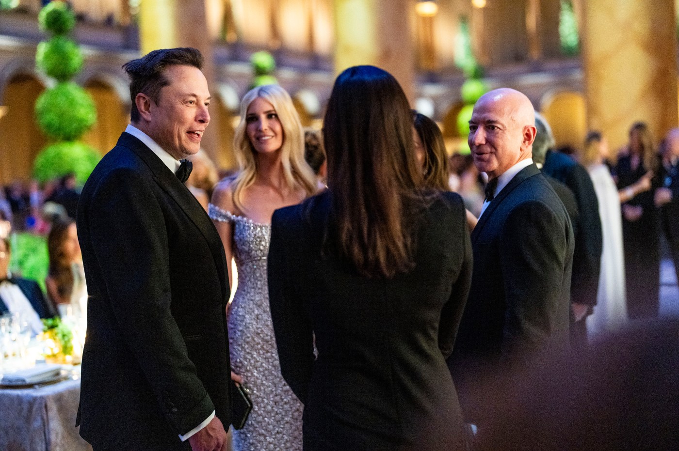 Jeff Bezos, Lauren Sanchez, Elon Musk and Ivanka Trump partied like oligarchs