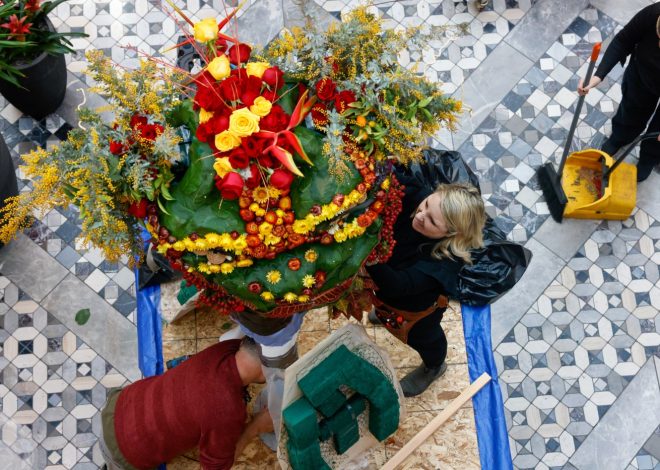 Valley Fair shopping center celebrates Lunar New Year with floral art show