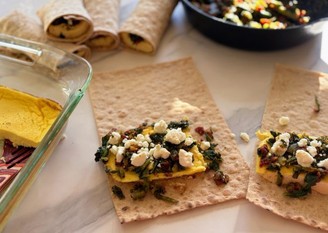 Quick Cook: Make-Ahead Spinach Feta Egg Wraps