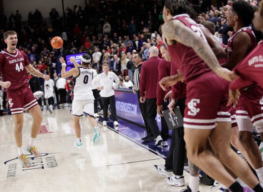 Bryan hits 7 3s, scores career-high 35 points to help Santa Clara upset No. 16 Gonzaga, 103-99