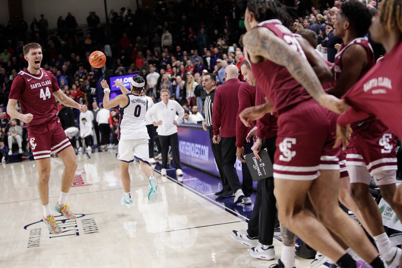 Bryan hits 7 3s, scores career-high 35 points to help Santa Clara upset No. 16 Gonzaga, 103-99