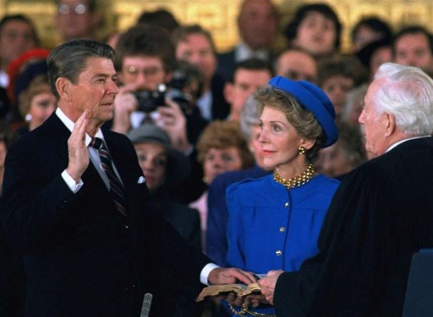 1985 was the last time an inauguration was indoors. Ronald and Nancy Reagan felt they had no choice