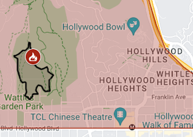 Map: Sunset Fire evacuation lifted in Hollywood Hills