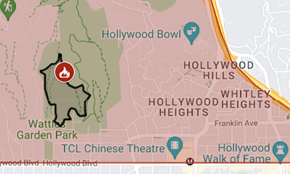 Map: Sunset Fire evacuation lifted in Hollywood Hills