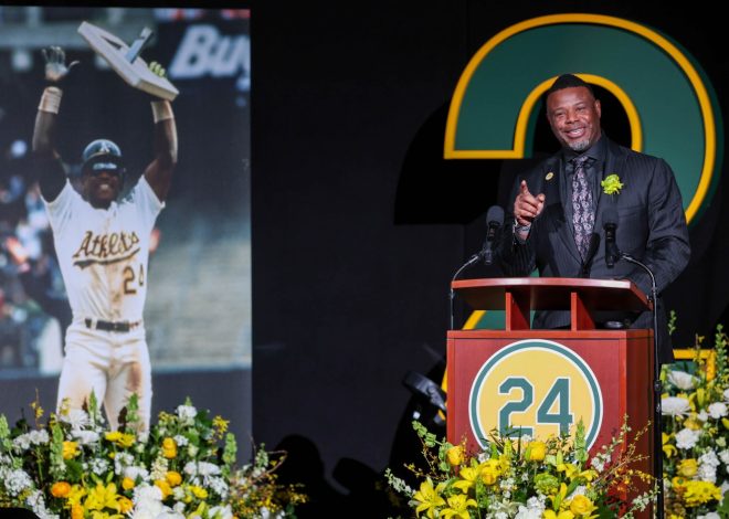 Fans say goodbye to Rickey Henderson in Oakland, where his No. 1 fan wished she could have been