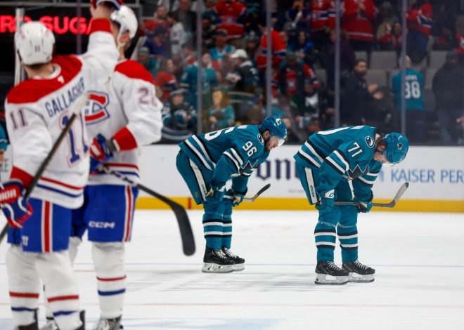 Sharks rookie scores first NHL goal, but game’s end has a familiar feel