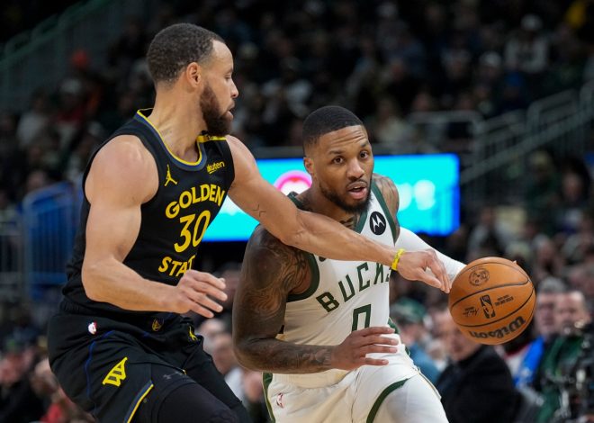 Curry, Lillard battle as Warriors pick up win over Bucks