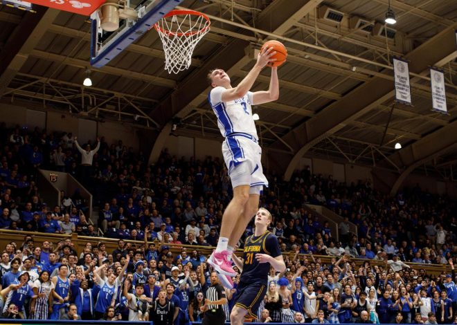 Cooper Flagg scores 27, No. 3 Duke runs past Cal 78-57 to stretch home winning streak to 14