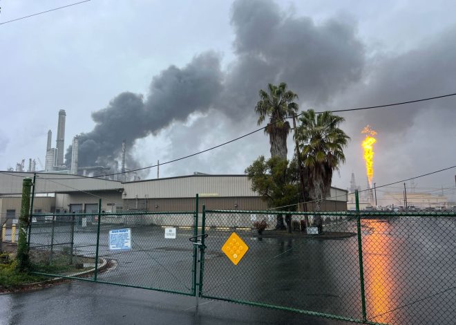 Martinez: Huge column of black smoke seen at refinery