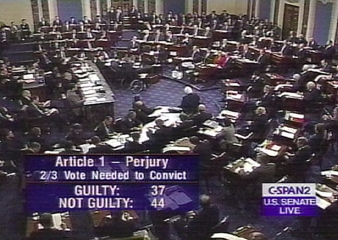 Today in History: February 12, Clinton acquitted in impeachment trial