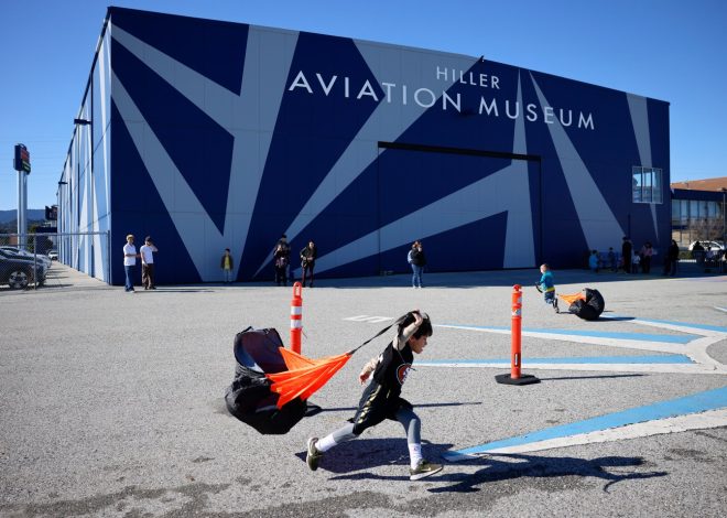 Photos: Footballs go flying at Hiller Aviation Museum before the big game