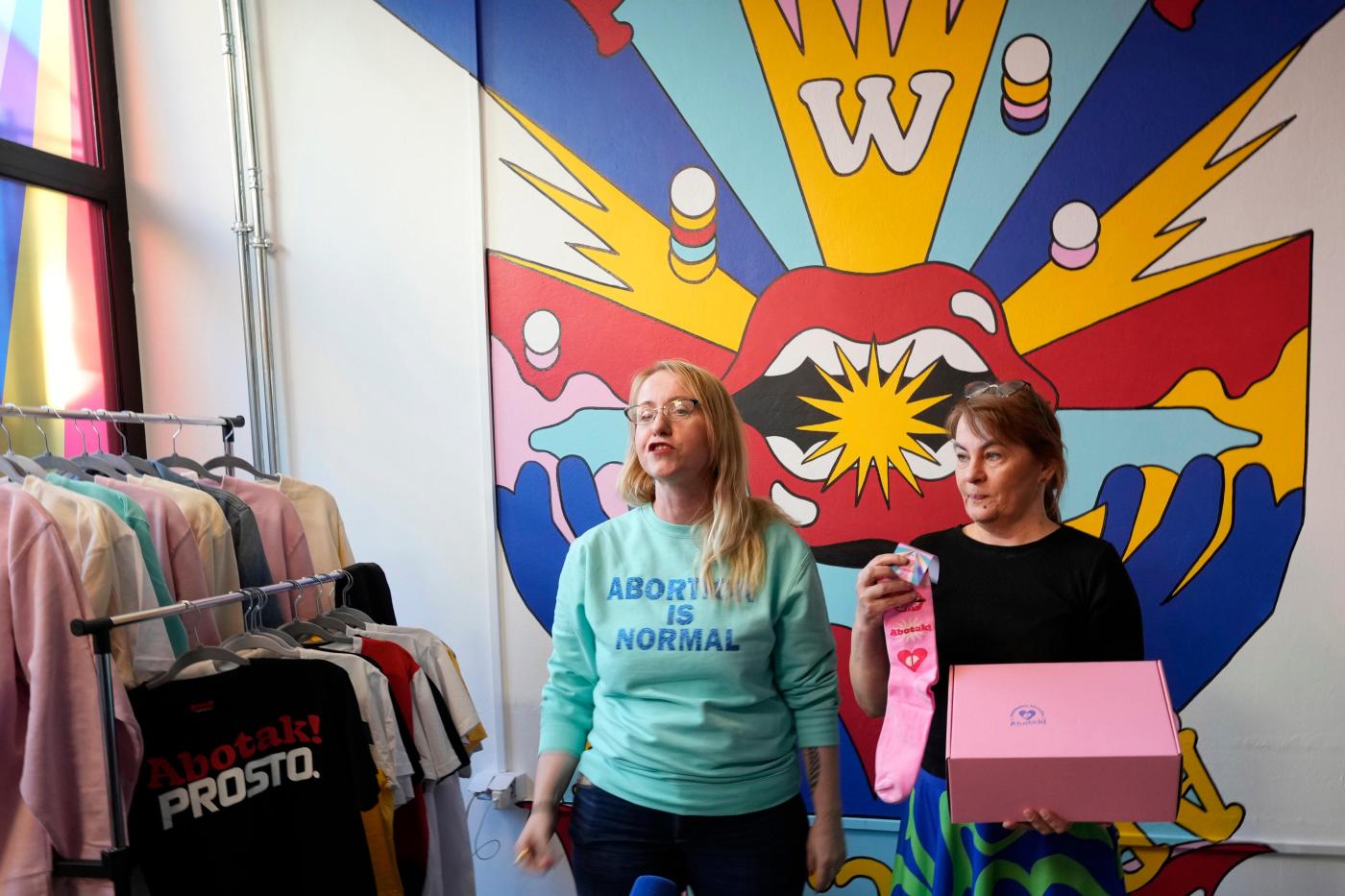 Activists open abortion center in front of Polish parliament on Women’s Day