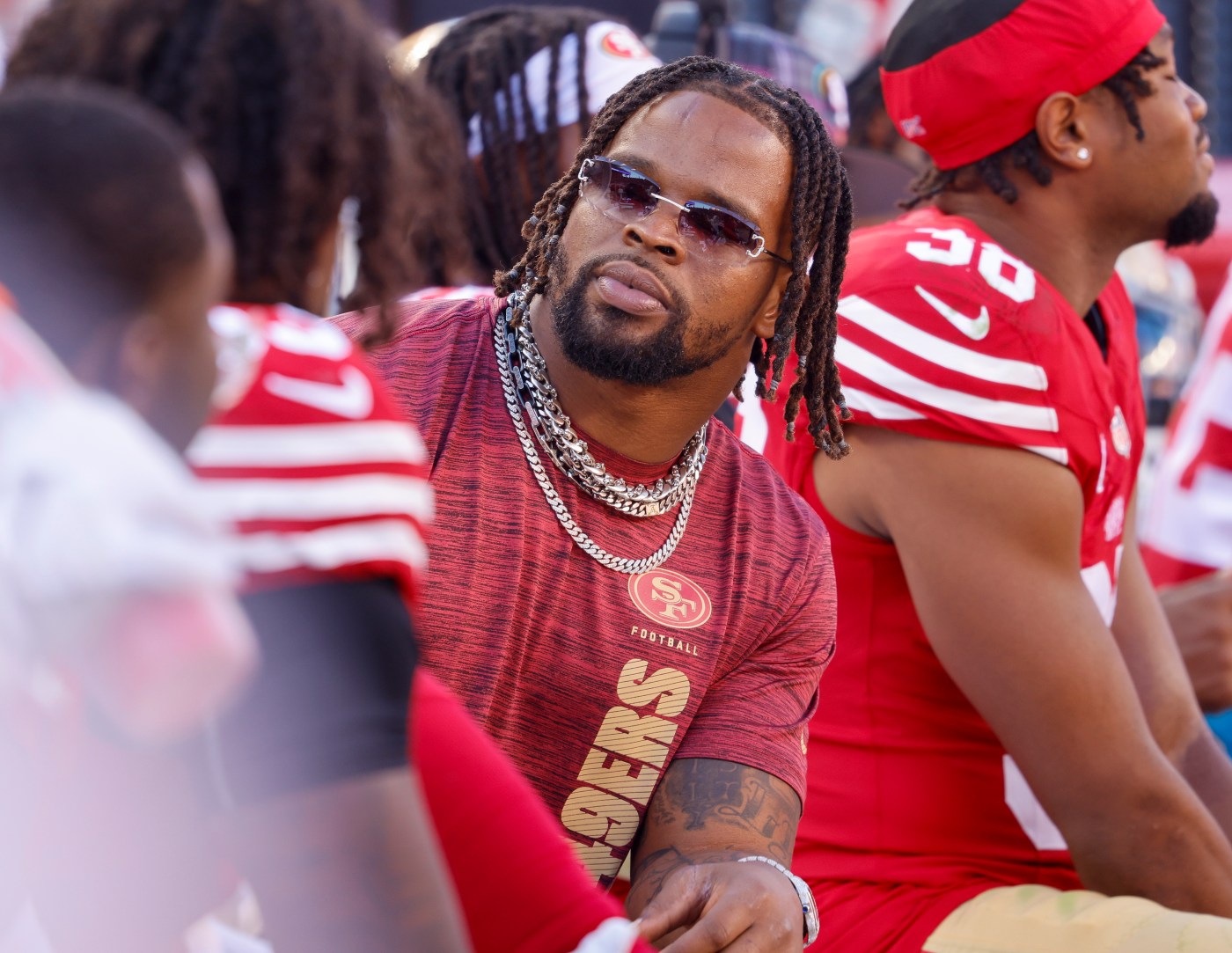 Former 49er Dre Greenlaw is hurt again, although severity is in dispute