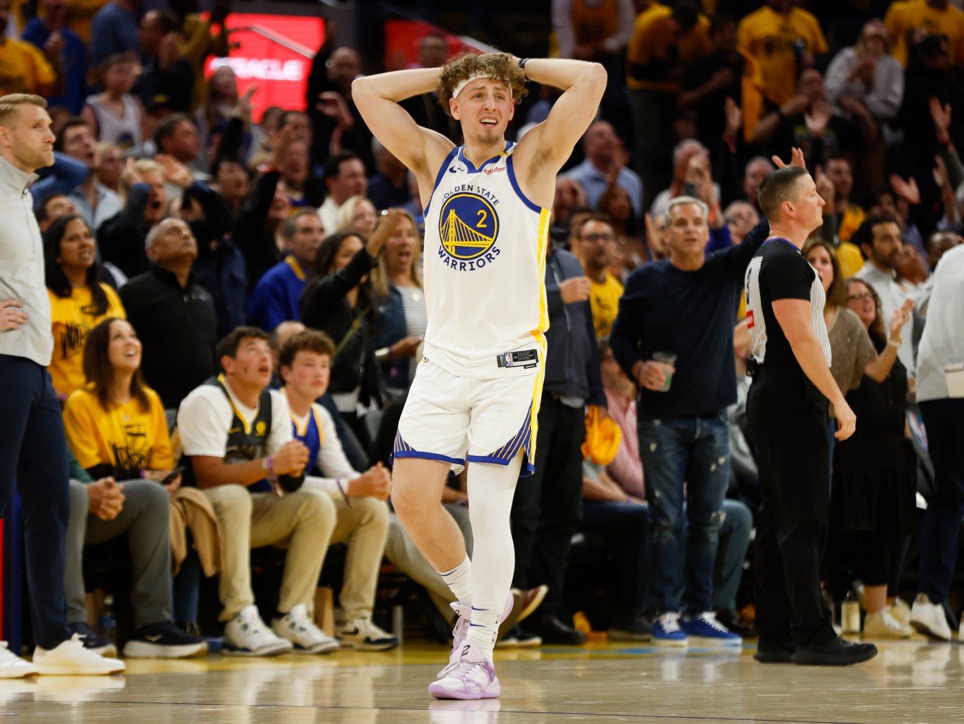 Warriors’ Brandin Podziemski questionable for Game 2 vs. Rockets