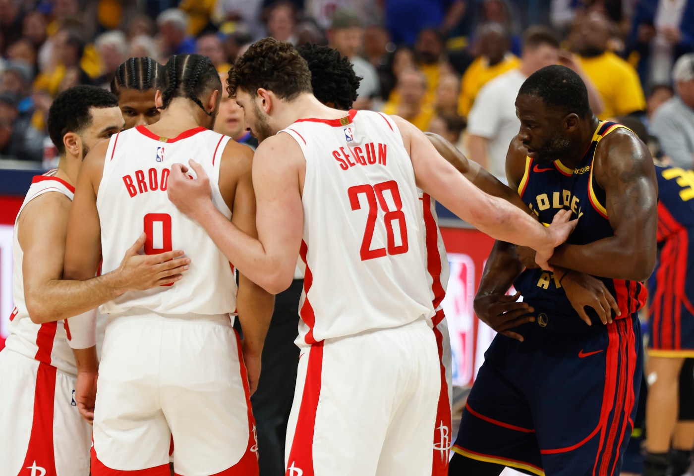 Warriors-Rockets scuffle: Draymond, Brooks, Curry T’d up during Game 4