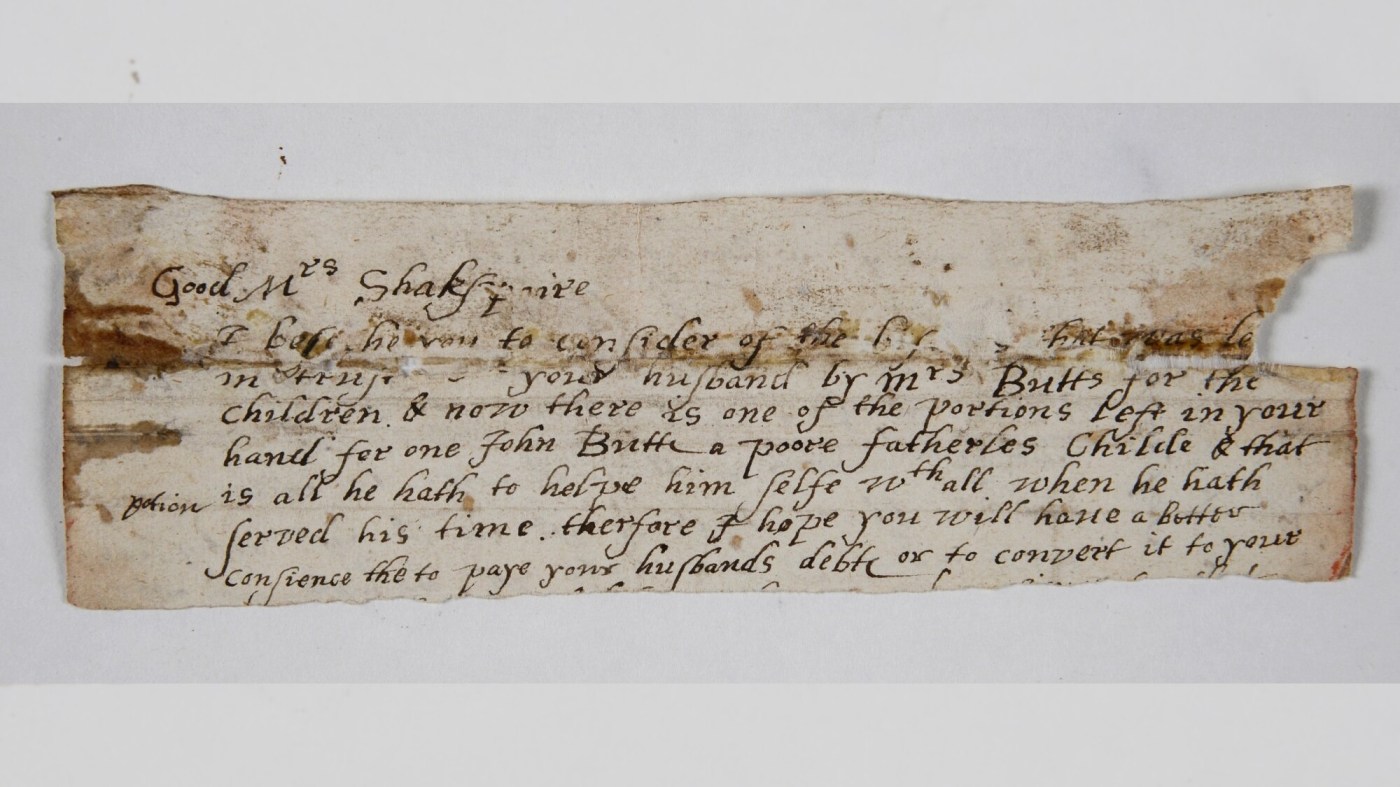 How a surprising Shakespeare discovery was found in a letter used as scrap paper