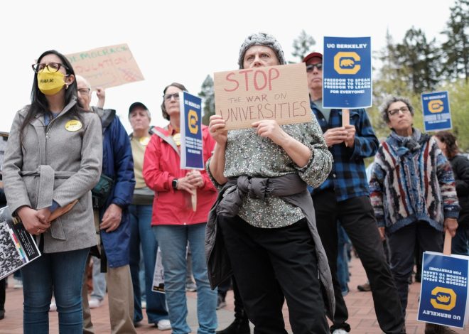 California students and faculty join national protest of Trump’s crackdown on higher education