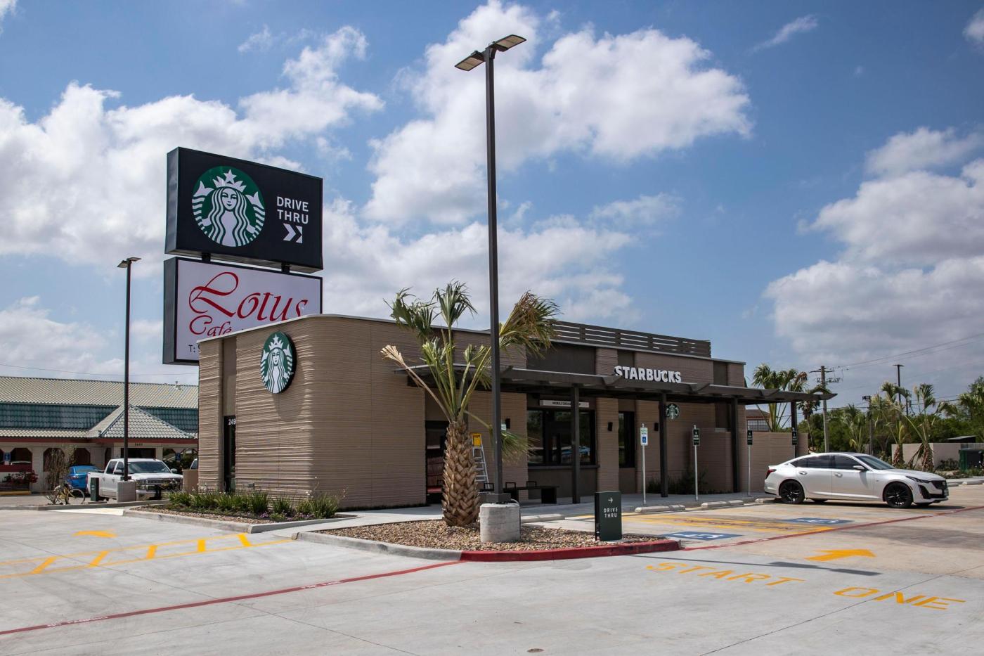 Starbucks’ new drive-thru in Texas is the coffee giant’s first 3D printed store in the US