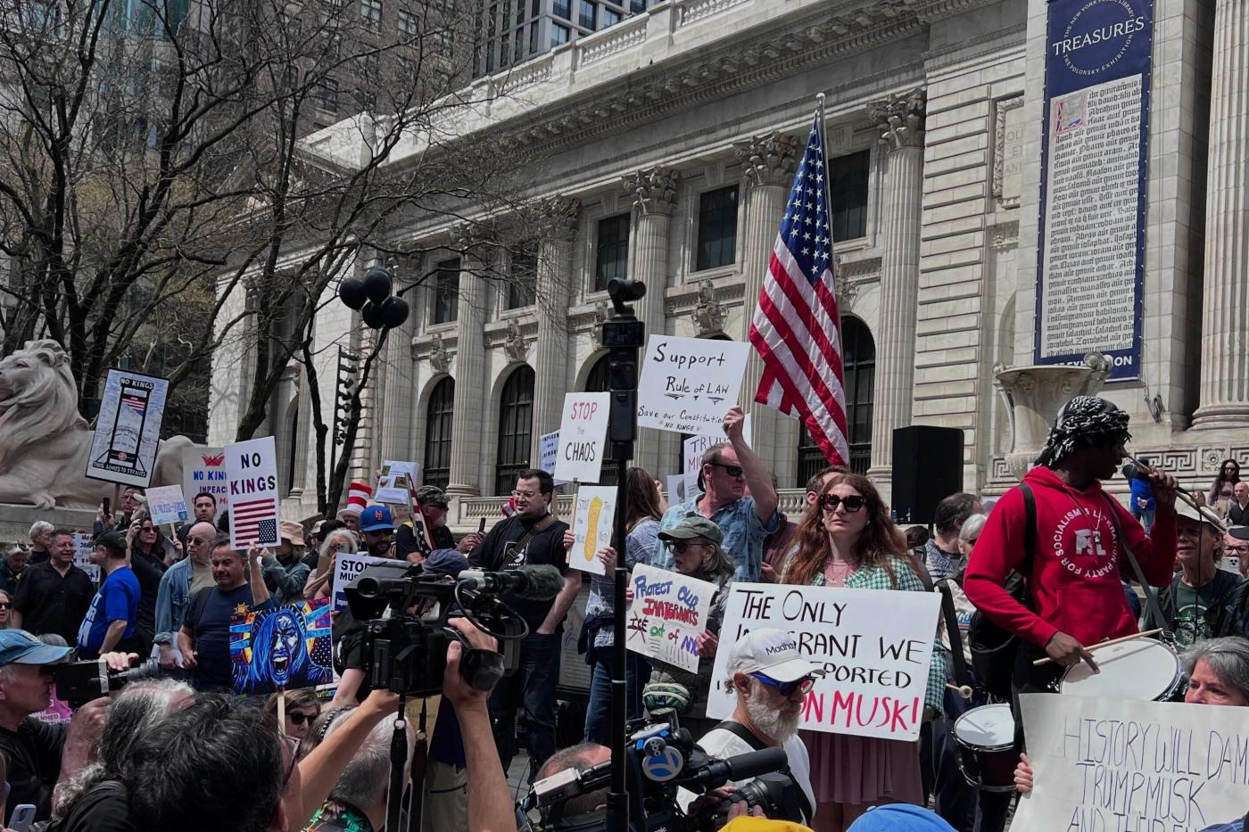 Anti-Trump protesters turn out to rallies in New York, Washington and other cities across country