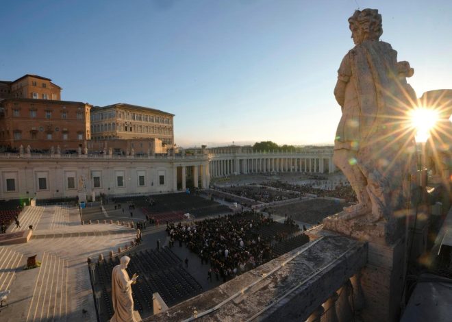 Photos: From mightiest to humblest, hundreds of thousands gather for Pope Francis’ funeral