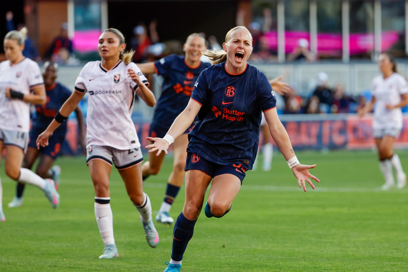 Commissioner attends Bay FC’s win over Angel City, addresses decision to keep playing last week after Savy King collapsed