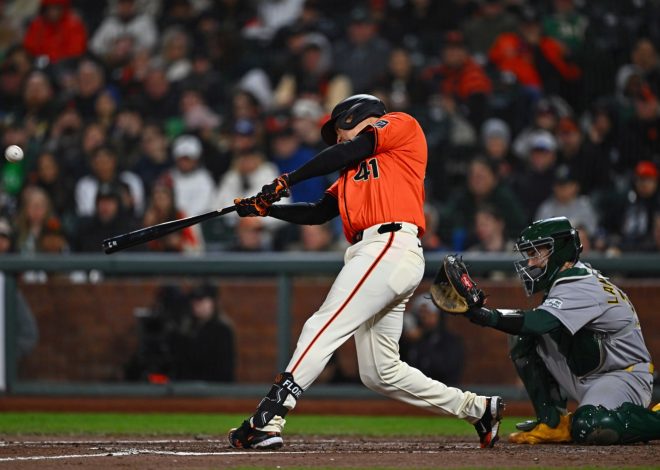 Flores hits three homers as SF Giants rout A’s in return to Bay Area