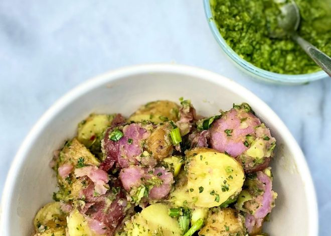 Lighten up your potato salad with a green sauce