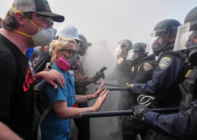 4 California men charged on suspicion of having destructive devices, assaulting officers during anti-ICE protests