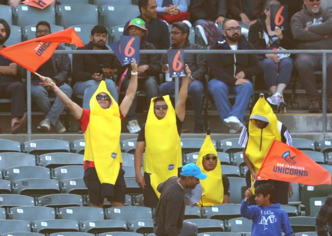 Fans go bananas for San Francisco Unicorns’ first-ever Major League Cricket game at Oakland Coliseum