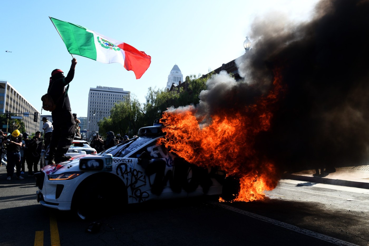 Photos: SoCal ICE protests ran the gamut from peaceful to violent. Here are some memorable images.