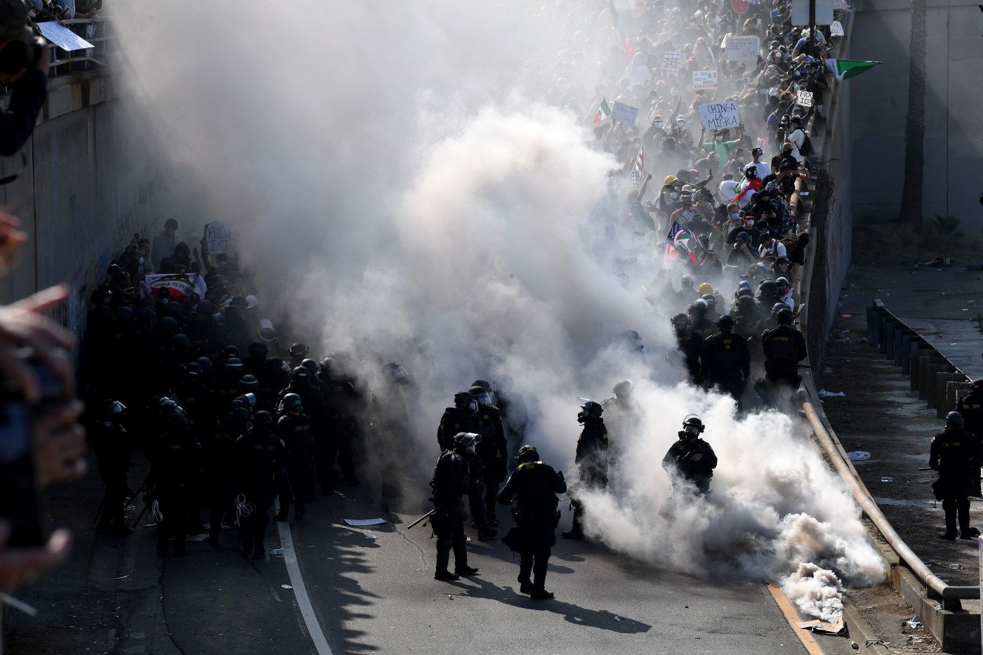 National Guard clashes with protesters as LAPD declares anti-ICE demonstration unlawful