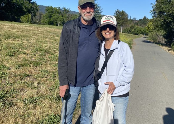 Husband and wife clean Los Gatos Creek Trail on daily walks