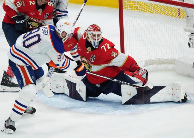 Bobrovsky shines for Panthers in Stanley Cup Final as Oilers have goalie debate